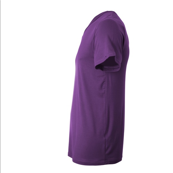 KING NEW YORK, V-NECK T-SHIRT , DARK PURPLE. - Picture 13 of 13